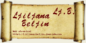 Ljiljana Beljin vizit kartica